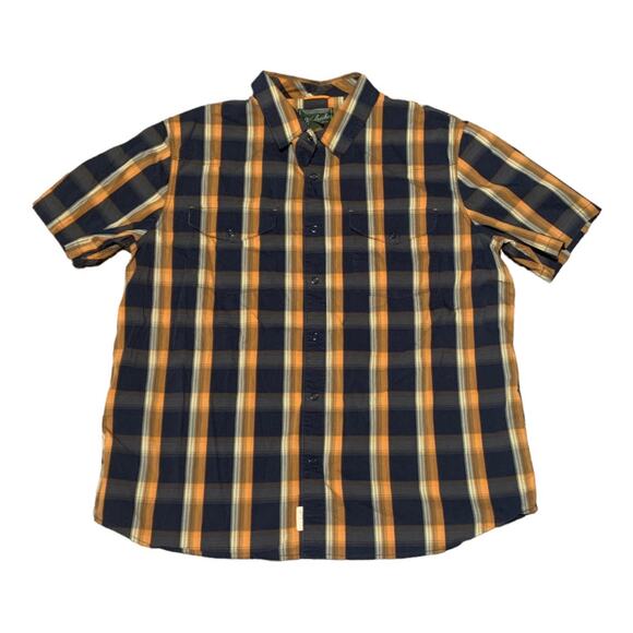 Woolrich plaid button down shirt sleeve shirt for men size xl - Picture 1 of 8